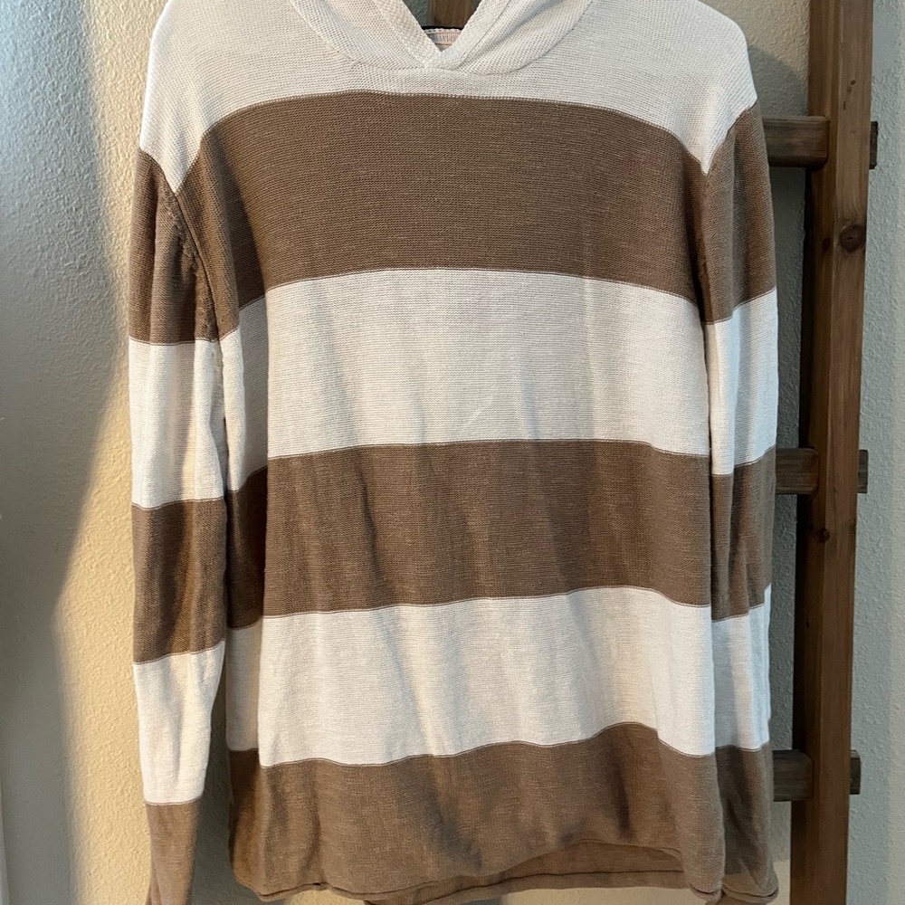 Classic Rugby Striped Hooded Sweater